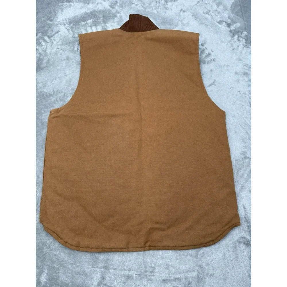Carhartt Canvas Vest Mens Medium Brown Firm Insulated Work Quilted V01-BRN NWT